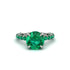 Emerald Twisted Band Halo Engagement Ring - Avianna No. 21 image 2