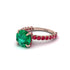 Emerald Twisted Band Halo Engagement Ring - Avianna No. 50 image 3