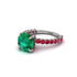 Emerald Twisted Band Halo Engagement Ring - Avianna No. 51 image 3