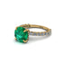 Emerald Twisted Band Halo Engagement Ring - Avianna No. 4 image 3
