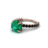 Emerald Twisted Band Halo Engagement Ring - Avianna No. 35 image 3