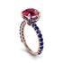 Ruby Twisted Band Halo Engagement Ring - Avianna No. 71