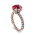 Ruby Twisted Band Halo Engagement Ring - Avianna No. 11 image 1
