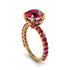 Ruby Twisted Band Halo Engagement Ring - Avianna No. 55