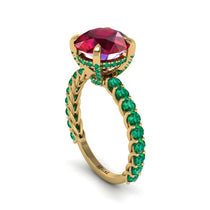 Ruby Twisted Band Halo Engagement Ring - Avianna No. 25 image 1