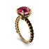 Ruby Twisted Band Halo Engagement Ring - Avianna No. 40 image 1