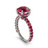 Ruby Twisted Band Halo Engagement Ring - Avianna No. 57 image 1