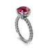 Ruby Twisted Band Halo Engagement Ring - Avianna No. 12