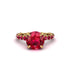 Ruby Twisted Band Halo Engagement Ring - Avianna No. 55