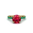 Ruby Twisted Band Halo Engagement Ring - Avianna No. 25 image 2