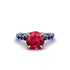 Ruby Twisted Band Halo Engagement Ring - Avianna No. 72