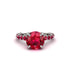 Ruby Twisted Band Halo Engagement Ring - Avianna No. 57
