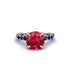 Ruby Twisted Band Halo Engagement Ring - Avianna No. 71 image 2