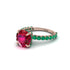 Ruby Twisted Band Halo Engagement Ring - Avianna No. 26 image 3