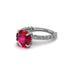 Ruby Twisted Band Halo Engagement Ring - Avianna No. 12