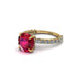 Ruby Twisted Band Halo Engagement Ring - Avianna No. 10