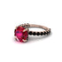 Ruby Twisted Band Halo Engagement Ring - Avianna No. 41
