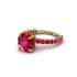 Ruby Twisted Band Halo Engagement Ring - Avianna No. 55 image 3