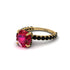 Ruby Twisted Band Halo Engagement Ring - Avianna No. 40 image 3