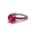 Ruby Twisted Band Halo Engagement Ring - Avianna No. 57 image 3