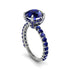 Sapphire Twisted Band Halo Engagement Ring - Avianna No. 75