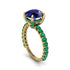 Sapphire Twisted Band Halo Engagement Ring - Avianna No. 28