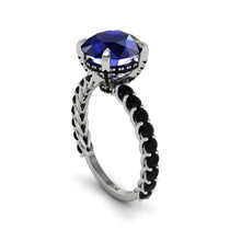Sapphire Twisted Band Halo Engagement Ring - Avianna No. 45 image 1