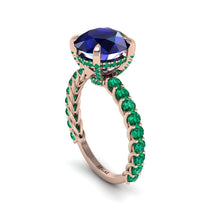 Sapphire Twisted Band Halo Engagement Ring - Avianna No. 29 image 1