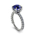 Sapphire Twisted Band Halo Engagement Ring - Avianna No. 15