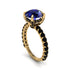 Sapphire Twisted Band Halo Engagement Ring - Avianna No. 43