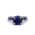 Sapphire Twisted Band Halo Engagement Ring - Avianna No. 75