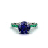 Sapphire Twisted Band Halo Engagement Ring - Avianna No. 30