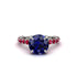 Sapphire Twisted Band Halo Engagement Ring - Avianna No. 60