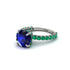 Sapphire Twisted Band Halo Engagement Ring - Avianna No. 30