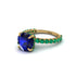 Sapphire Twisted Band Halo Engagement Ring - Avianna No. 28 image 3