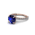 Sapphire Twisted Band Halo Engagement Ring - Avianna No. 14