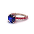 Sapphire Twisted Band Halo Engagement Ring - Avianna No. 59