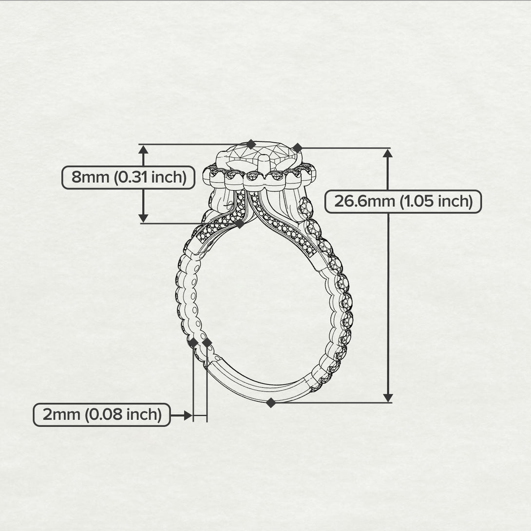 Modern Ruby Cushion Cut Engagement Ring - Uma No. 70