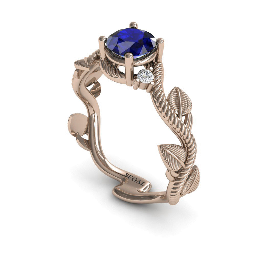 The Leaves Festival Blue Sapphire Ring- Allison no. 38