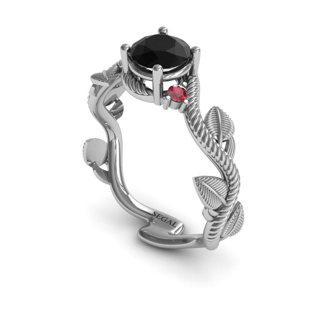 Her Leaves Festival Black Diamond Ring- Allison no. 33