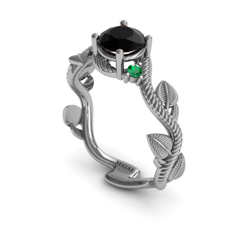 Her Leaves Festival Black Diamond Ring- Allison no. 36