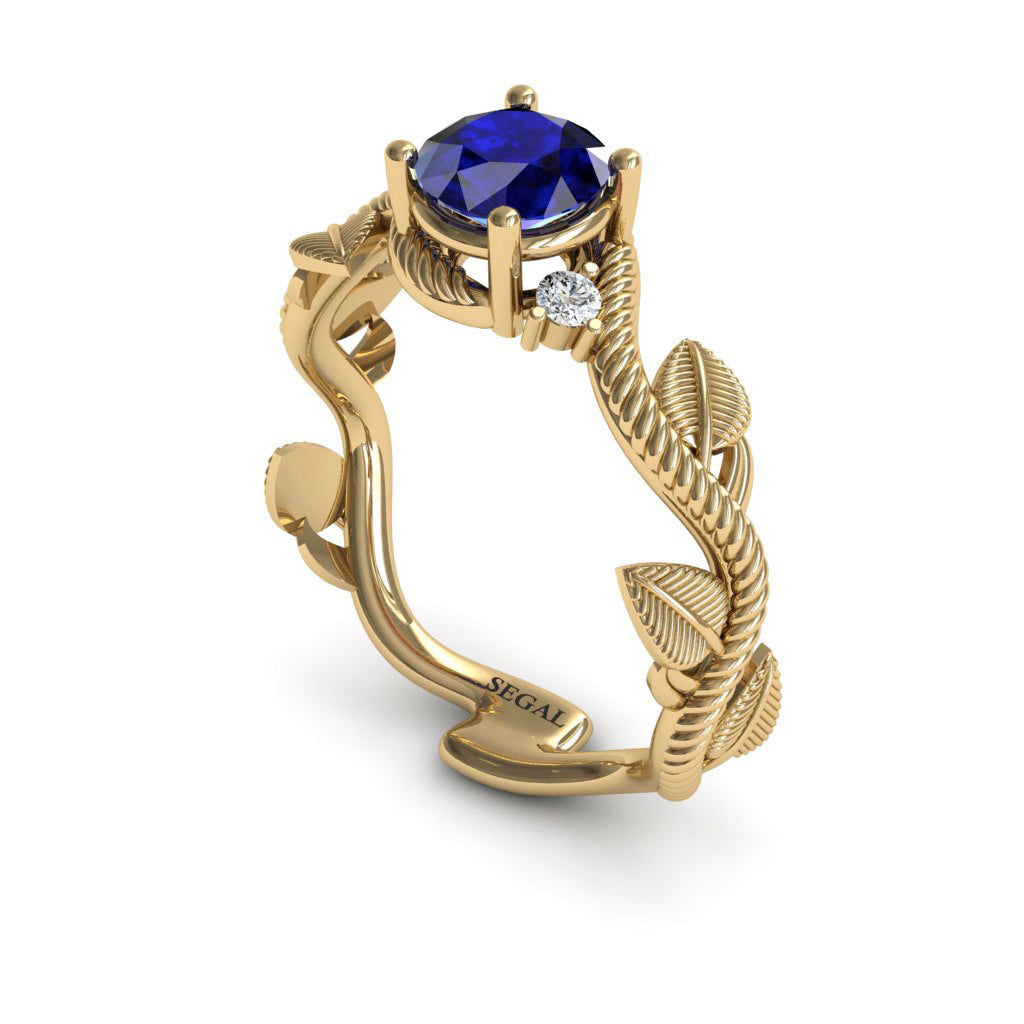 The Leaves Festival Blue Sapphire Ring- Allison no. 37