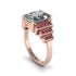 Unique Geometric Radiant Diamond Engagement Ring - Wilma No. 47 image 1