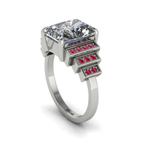 Unique Geometric Radiant Diamond Engagement Ring - Wilma No. 48 image 1