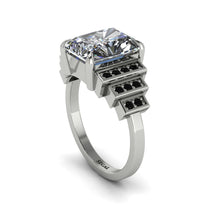 Unique Geometric Radiant Diamond Engagement Ring - Wilma No. 33 image 1