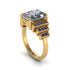 Unique Geometric Radiant Diamond Engagement Ring - Wilma No. 61 image 1