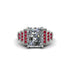 Unique Geometric Radiant Diamond Engagement Ring - Wilma No. 48