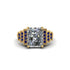 Unique Geometric Radiant Diamond Engagement Ring - Wilma No. 61 image 2