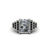 Unique Geometric Radiant Diamond Engagement Ring - Wilma No. 33