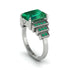Unique Geometric Radiant Emerald Engagement Ring - Wilma No. 21